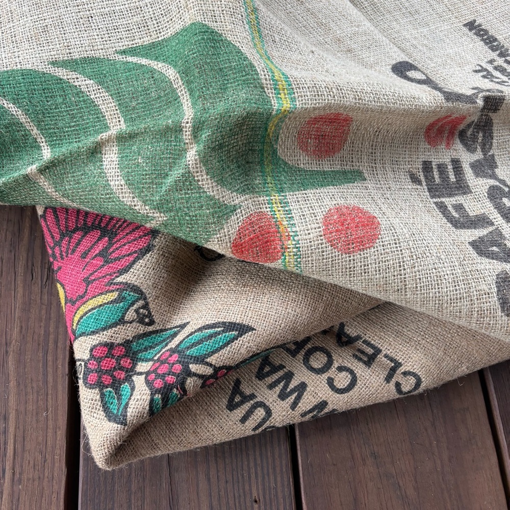 3 Burlap Coffee Sacks For Crafting or Decor - Picture 9 of 11